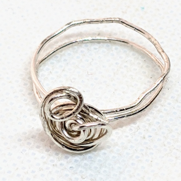 Handcrafted Sterling Silver Knot Ring Size 6.5 - Picture 4 of 8